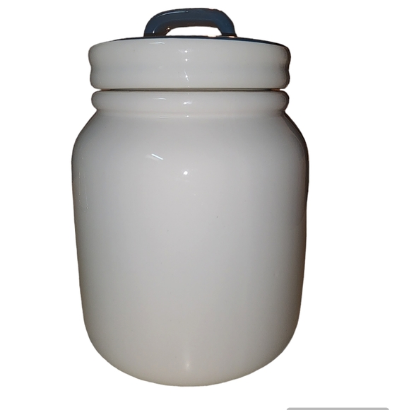 Harry & David Christmas Stoneware Canister 7"‎ Tall Cookie Jar With Lid EUC - Picture 2 of 8